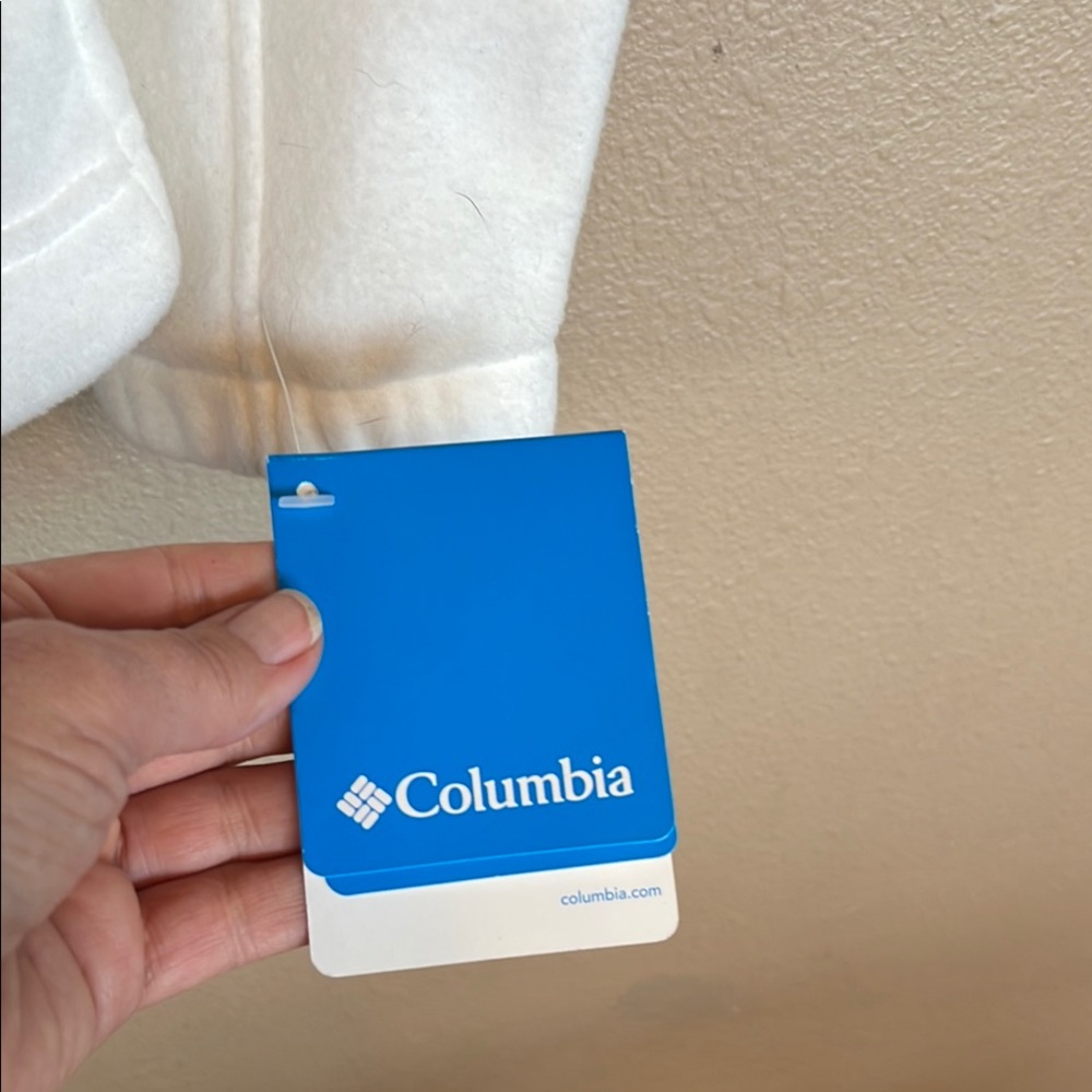 Columbia White Fleece Jacket Lightweight Sporty Design - Picture 5 of 9